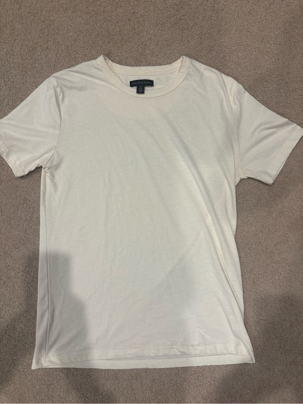 Saks Fifth Avenue Men’s Off-White Short Sleeve Crew Tee